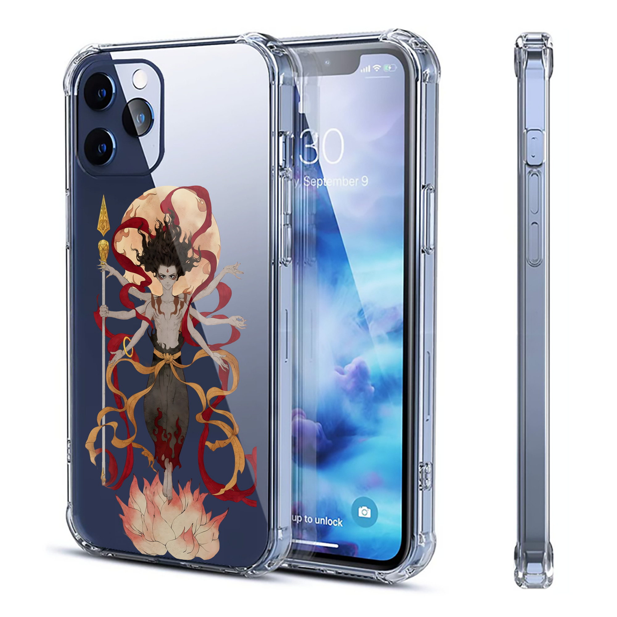 （画像用） Ne Zha 2 ナタ 魔童の大暴れ 【iPhone 12シリーズ対応】透明スマホケース（クリアソフトケース）